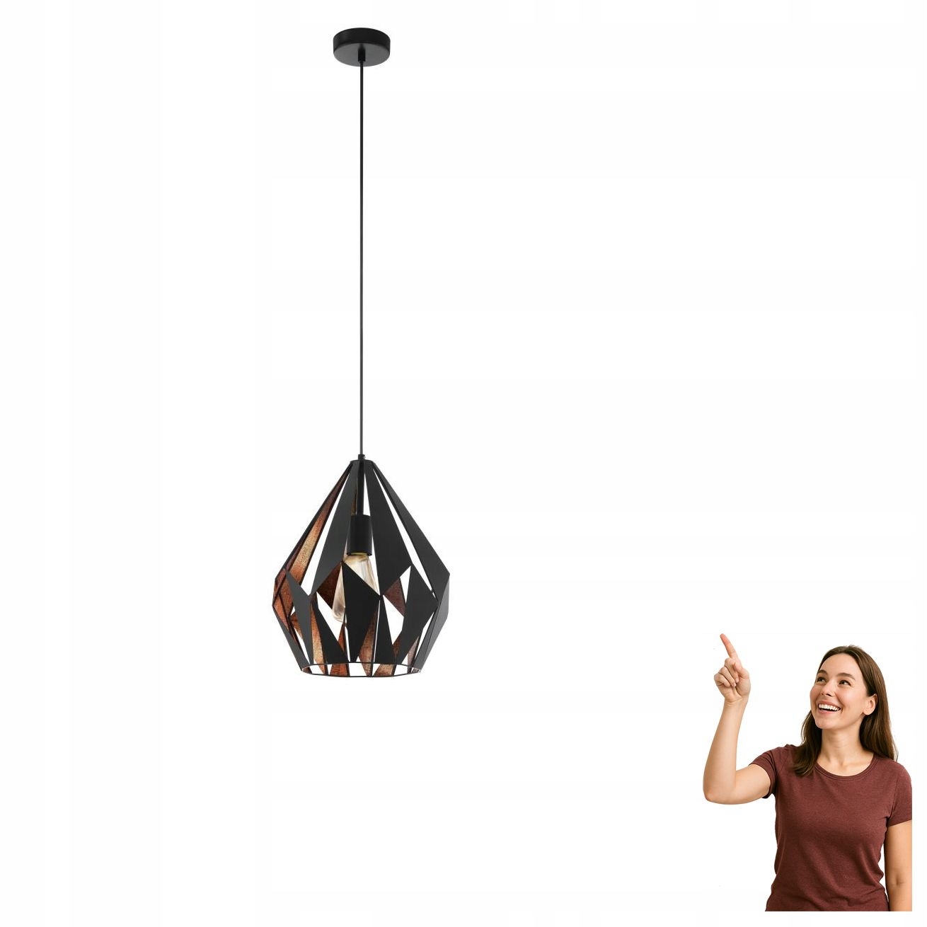 Závesná lampa Carlton 1 49254 Eglo