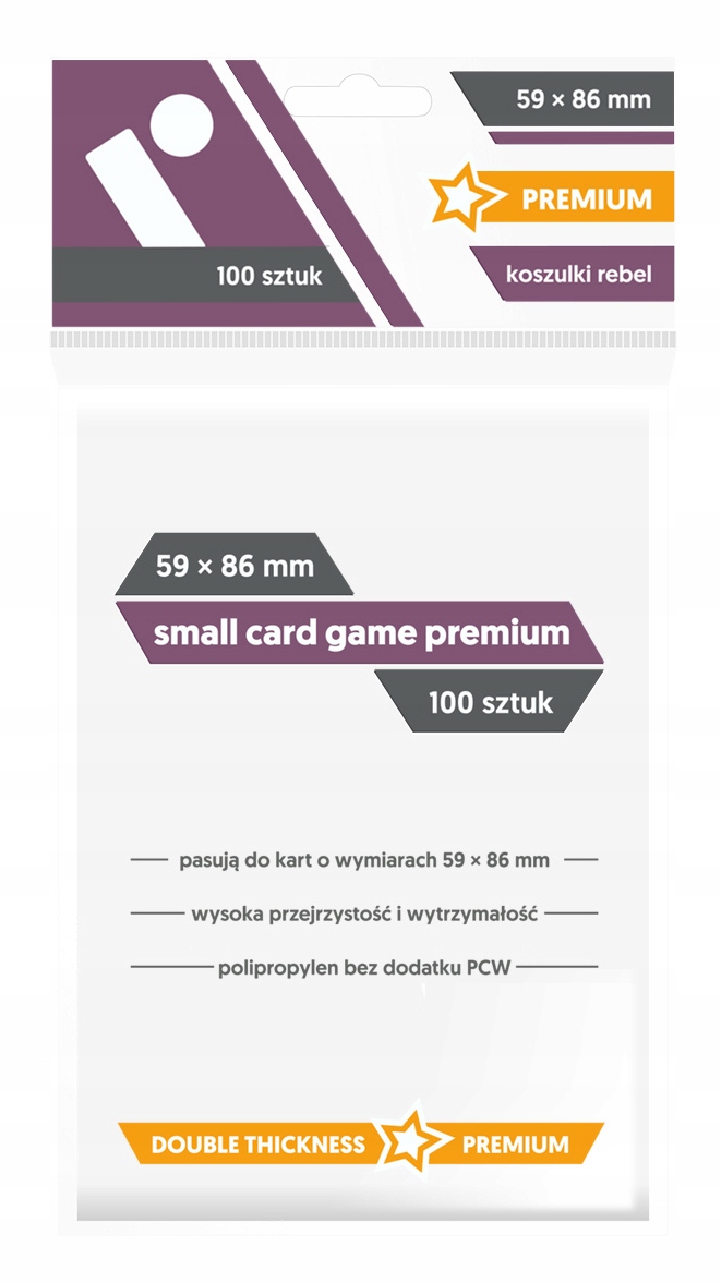 

Rebel Koszulki 59x86 mm Small Card Game Premium