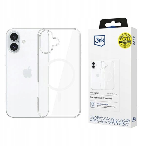 Etui 3MK Clear MagCase do iPhone 16 Przezroczyste i