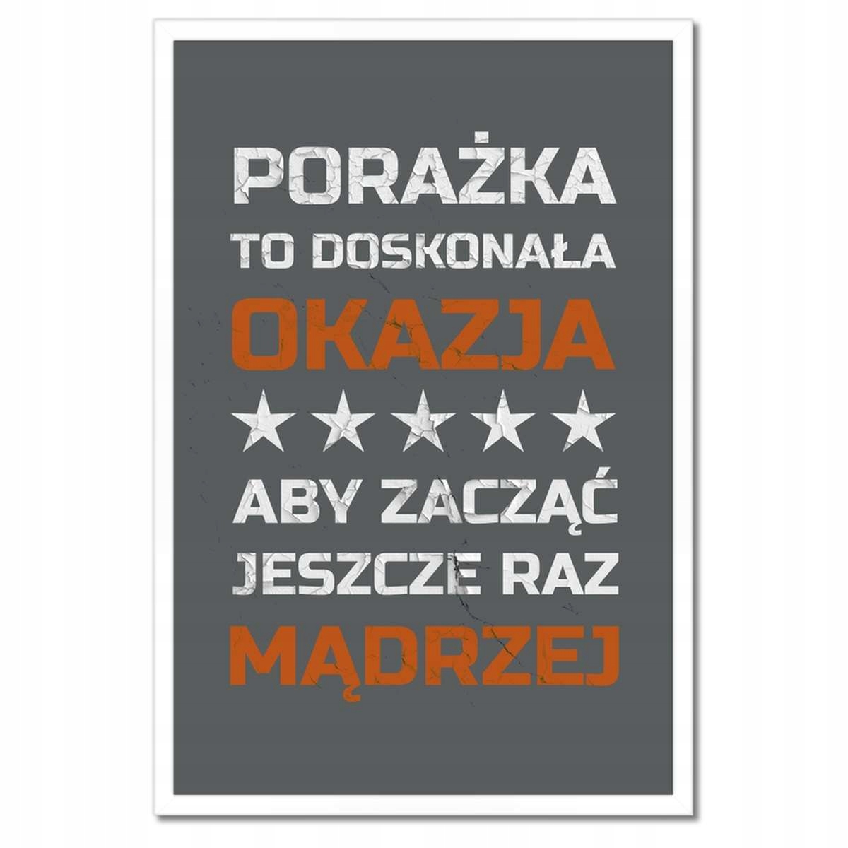 Plakáty v rámu 40x60 Neúspěch jsou akce Moudrost