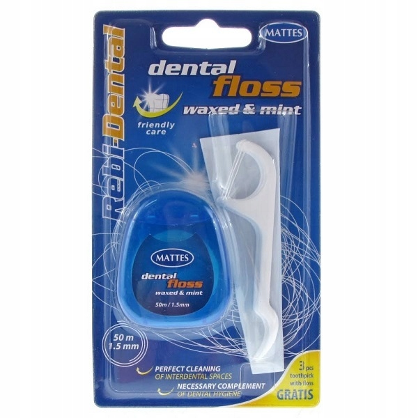 

Rebi-Dental nić dentystyczna 50mb. 1,5 mm.