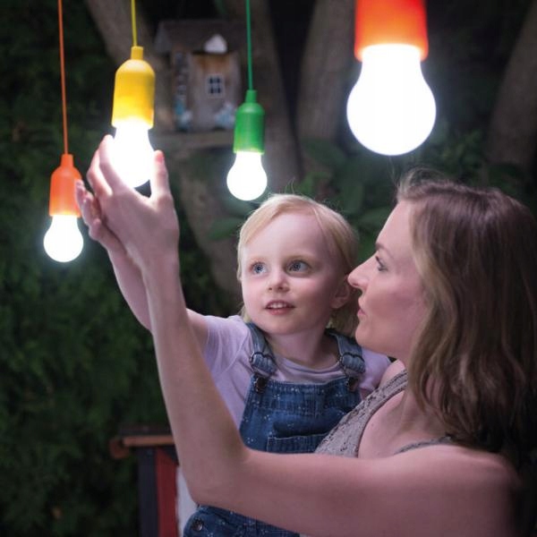 LAMPKI LED na SZNURKU BATERIE KOLOROWE ŻARÓWKA 4SZT ŻARÓWKI przenośne 4szt Zasilanie bateryjne