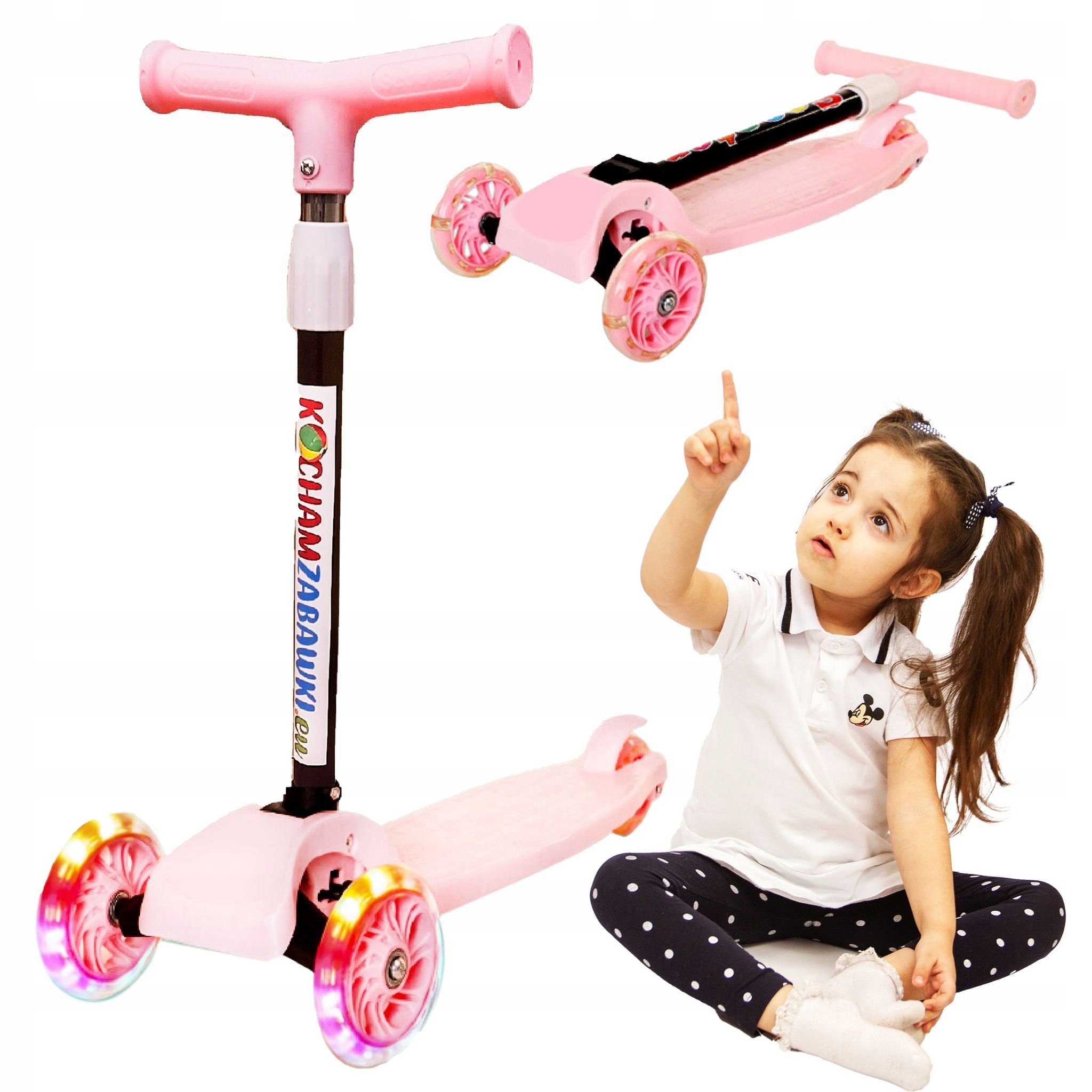 ТРИКОЛЕСНИЙ LED СКУТЕР ПОДАРУНОК ДО ДНЯ ЗАХИСТУ ДІТЕЙ