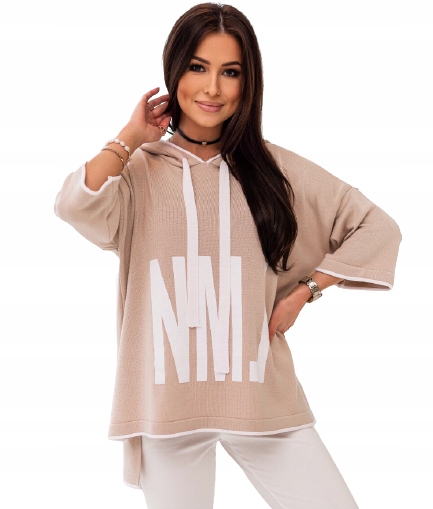 Cocomore Svetr Mikina S Kapucí Béžová Bílá Nml