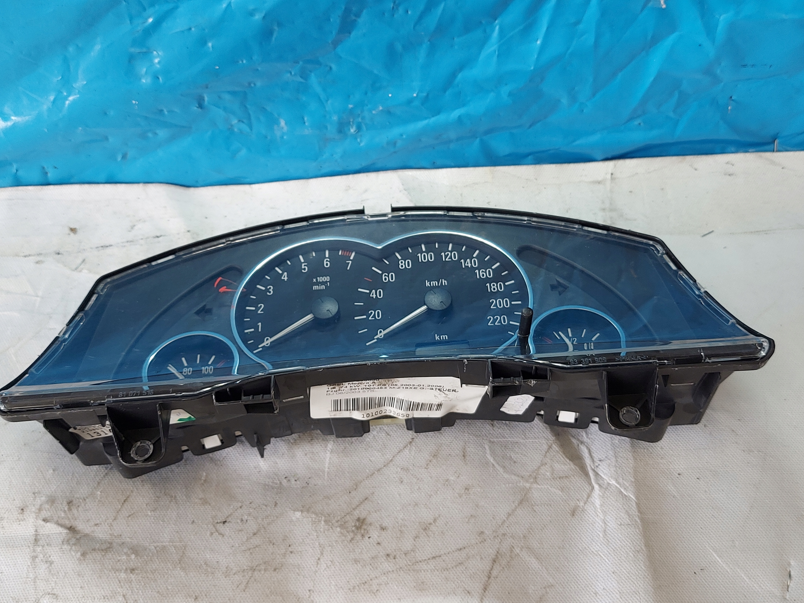 dials clock MERIVA A 1.6 B 13140266MP