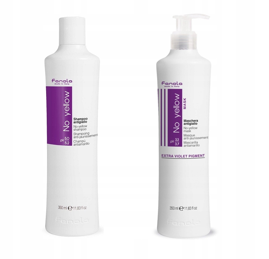Fanola No Yellow šampon 350 ml maska 350 ml sada pro blond vlasy