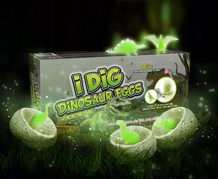 ZESTAW KOPALNIA DINOZAURÓW ŚWIECĄCYCH WYKOPALISKA 12 DUŻYCH JAJ ARCHEOLOG Kod producenta 099832