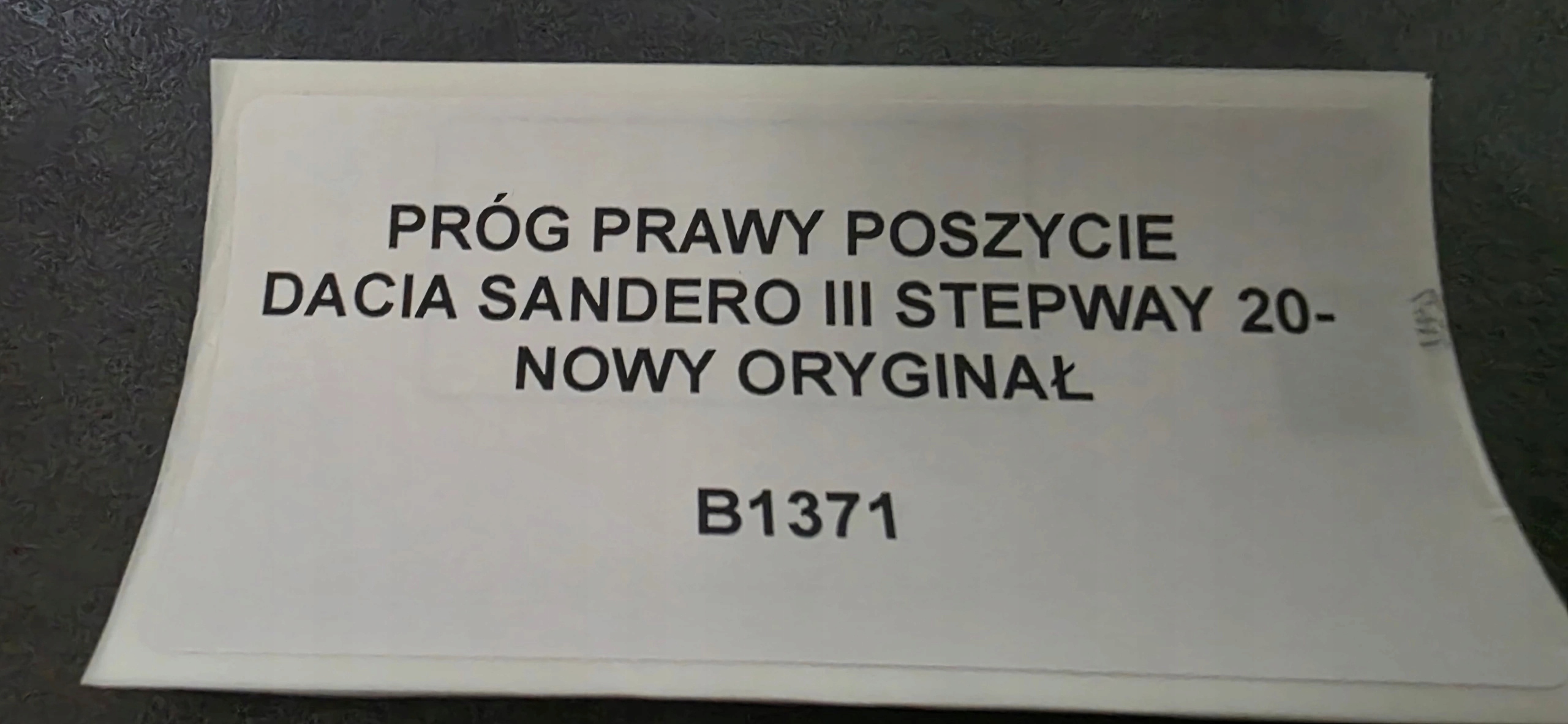threshold right side DACIA SANDERO III STEPWAY 20- new original