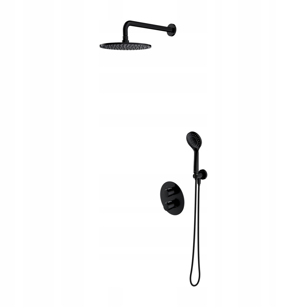 Termostatický podomietkový sprchový systém čierny /blh/ (SYSYT05BL) /sm