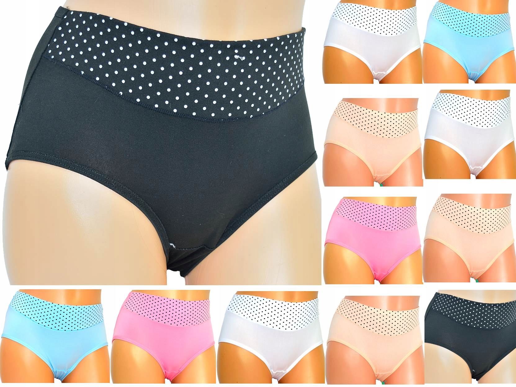 

12szt Majtki Bambusowe Figi Damskie XL