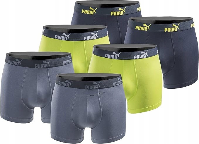 Boxerky slipy kalhotky Puma Boxershorts 6-pack vel. L bavlna módní