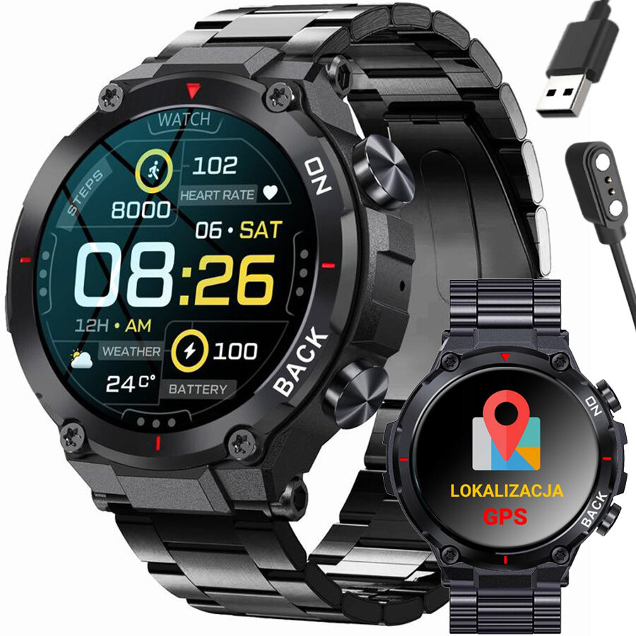 Smartwatch Mužský Gravity GT8-2 s Gps (sg017b)