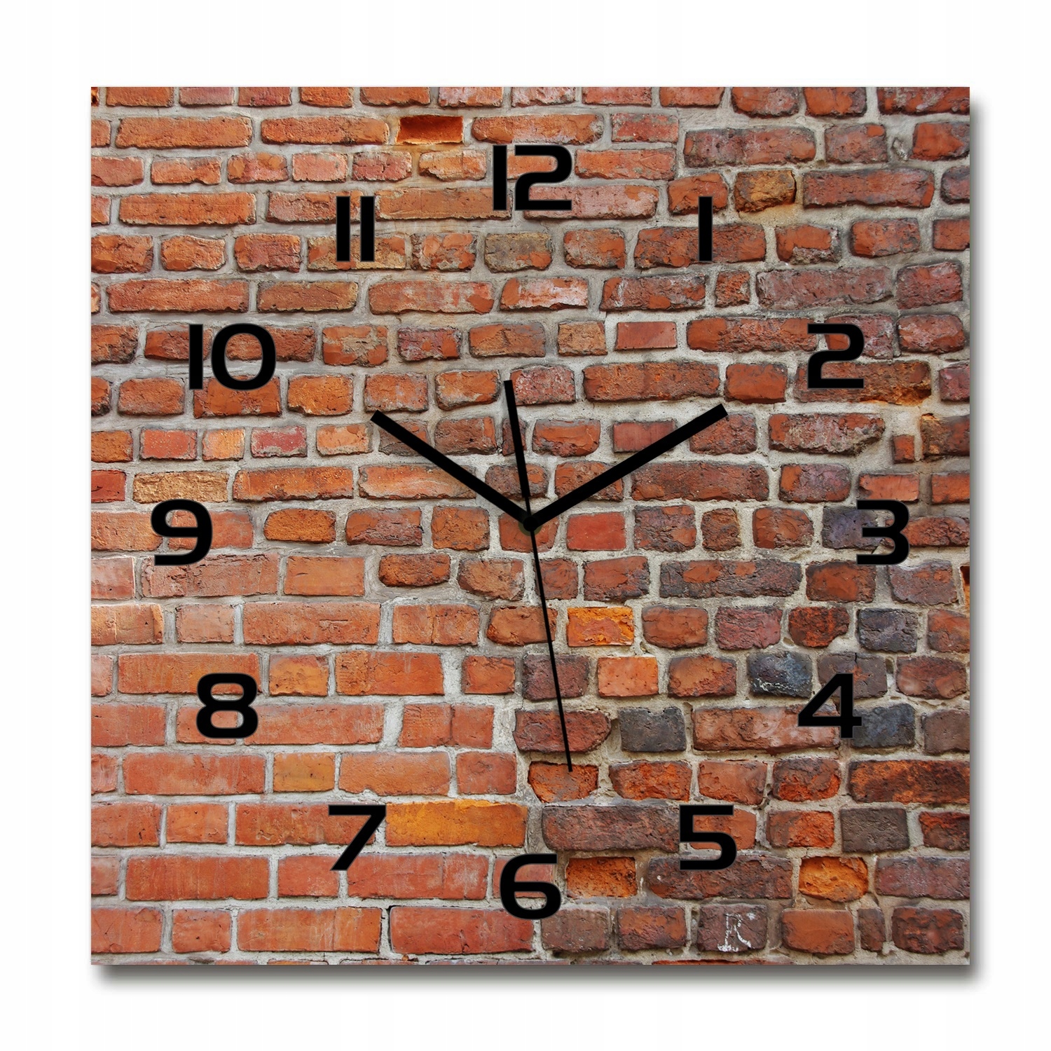 

Zegar ścienny ze szkła, duży Ceglana ściana 60x60