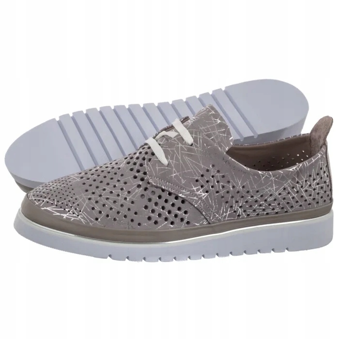 Dámské kožené polobotky Nepeke Gavro Tb White Šedé