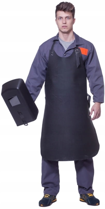 Kožená svařovací zástěra s lícovou ochranou, univerzální