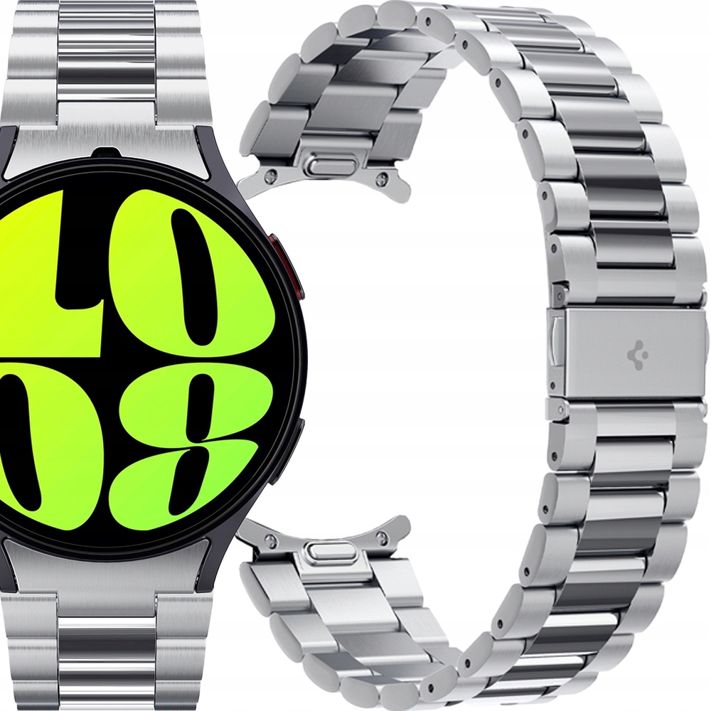 pasek stalowy, stylowa bransoleta Spigen do Galaxy Watch 7/6/5/FE