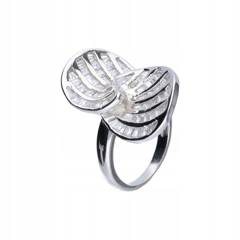 Dámský stříbrný prstýnek 925 vějíř s efektními zirkony pro maminku 12