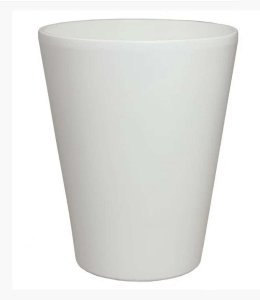 

Ceramiczna doniczka osłonka do storczyka biała