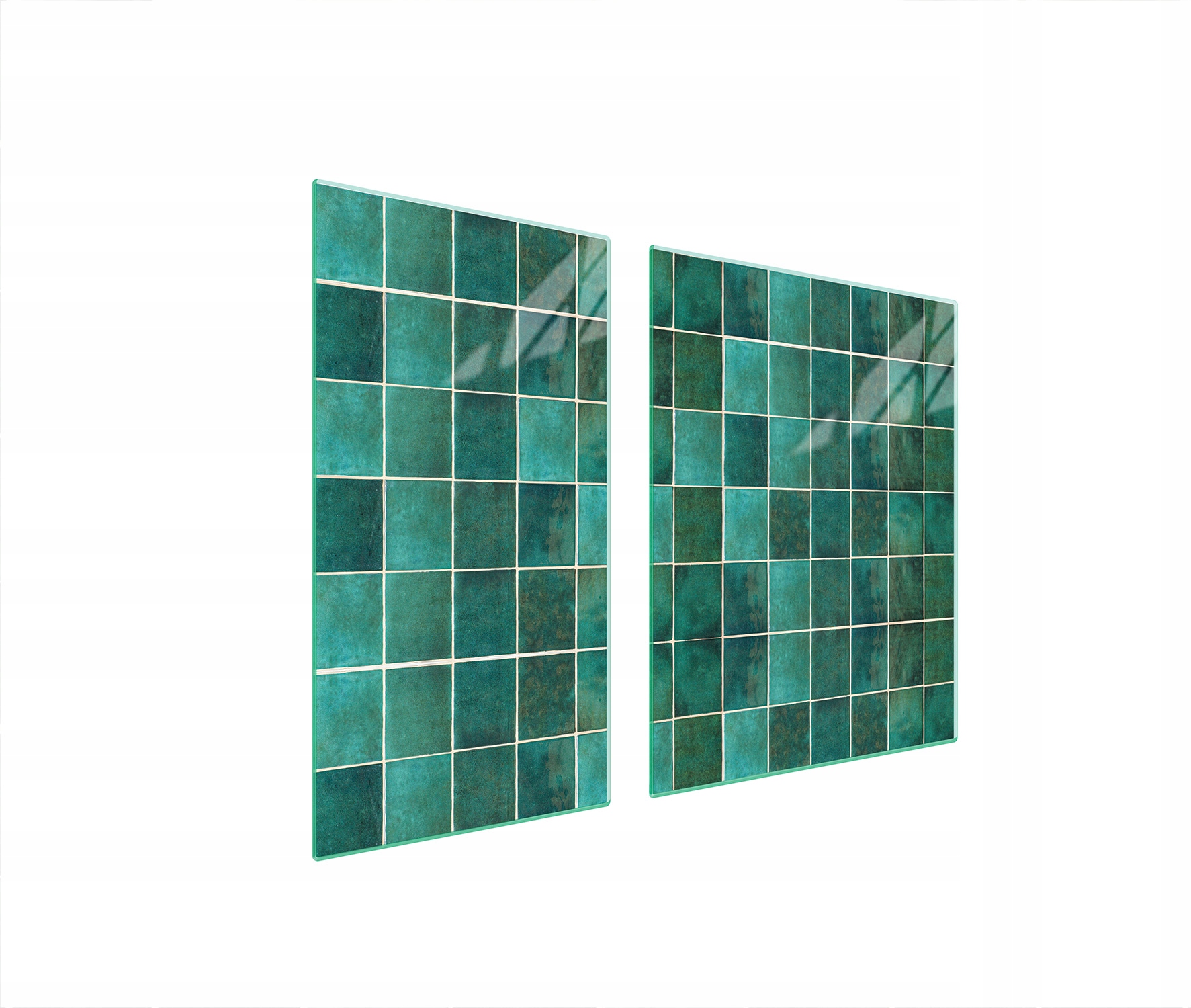 Ochranná Skleněná Deska Na Sporák 90x52 Zelená Tvrzené Sklo