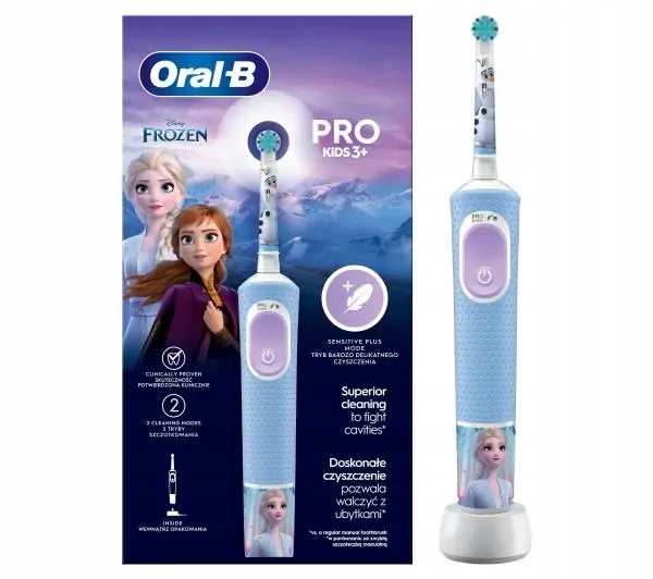 Szczoteczka rotacyjna dla dziecka Oral-B Pro Kids 3 Frozen Akumulatorowa