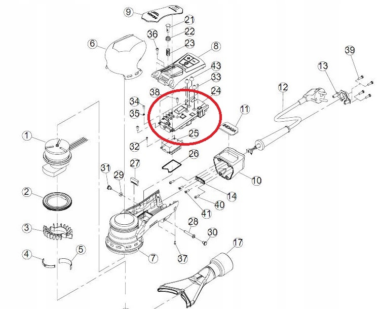 Moduł elektroniki do szlifierki Indasa E-series