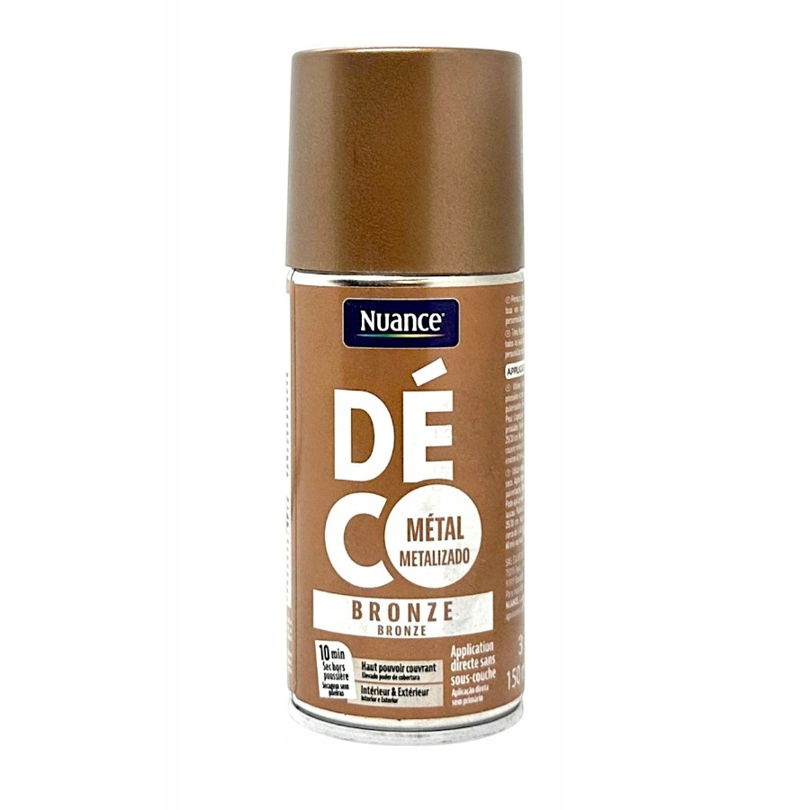 Nuance Lakier Spray Metaliczny Brąz Farba dekoracyjna Brązowa 150ML