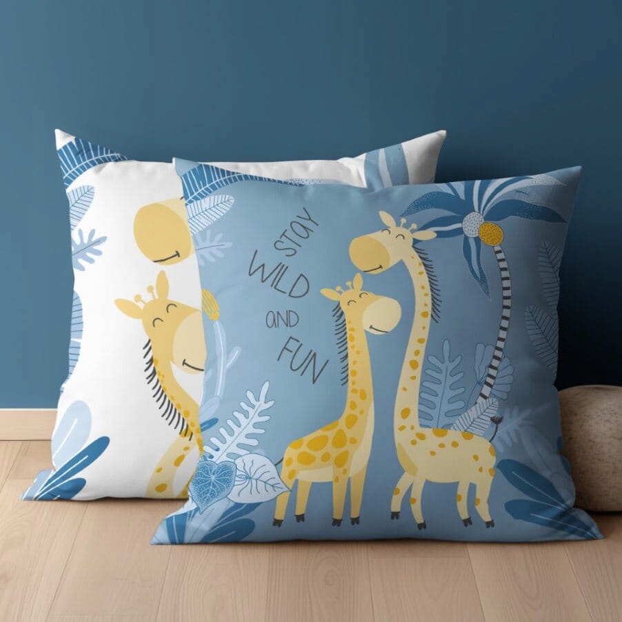 Poszewka niemowlęca 40x40 Safari ZOO Żyrafka BAWEŁNA Stan opakowania oryginalne