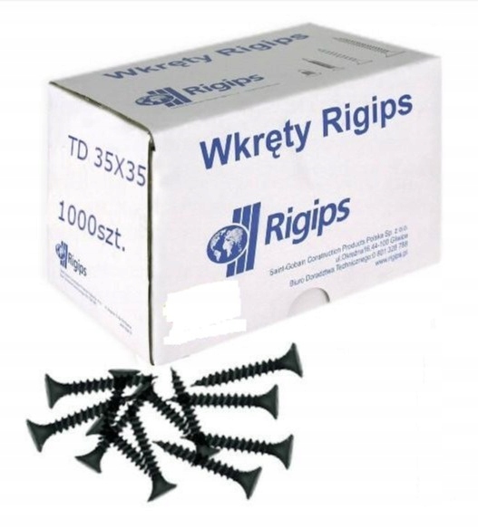 Wkręty TD do drewna 3,5x35mm opak.=1000szt. RIGIPS