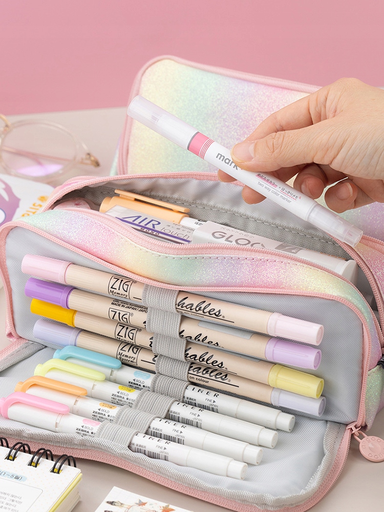 DUŻY PIÓRNIK WIELOFUNKCYJNY SASZETKA TRZYKOMOROWY Marka Ecarla