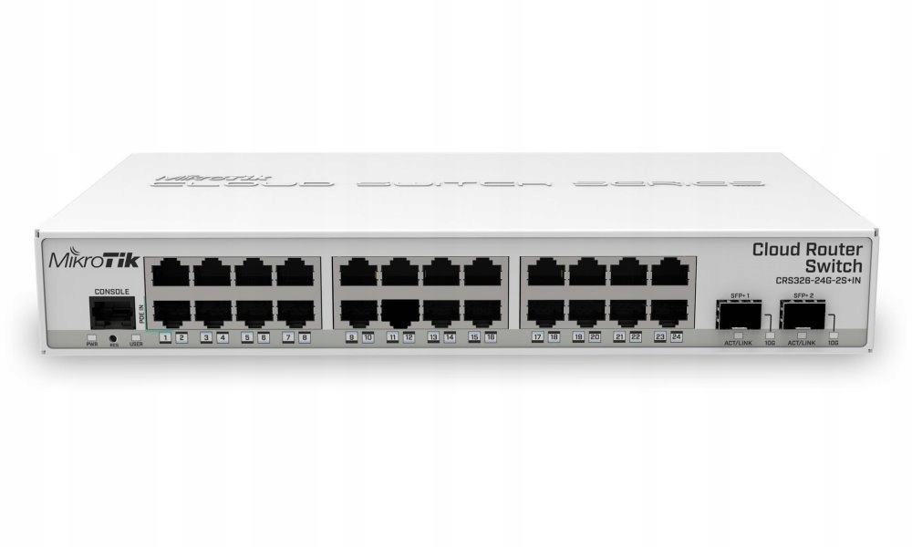 MikroTik Cloud Router Switch CRS326-24G-2S In 800MHz Cpu, 512MB, 24x Glan