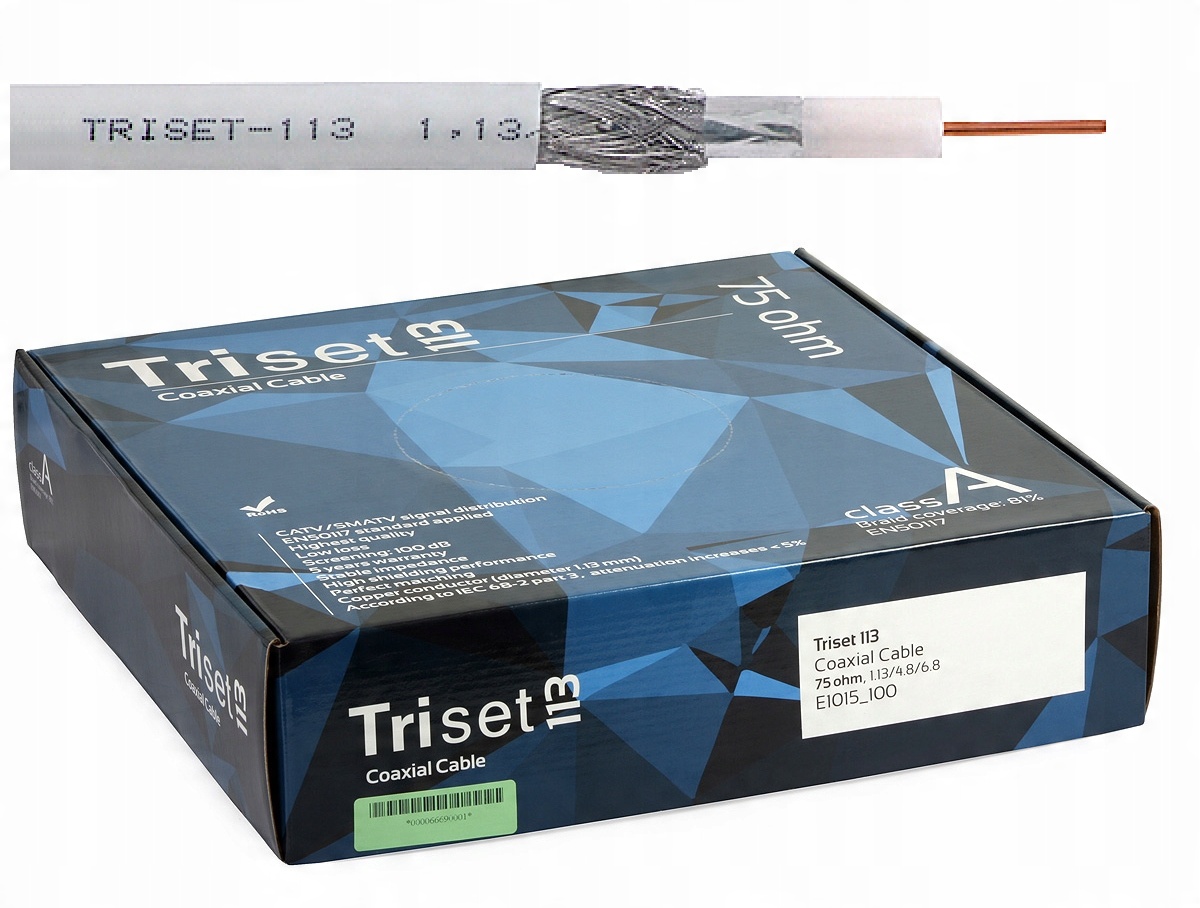 

Triset 113 Kabel koncentryczny antenowy 100dB kl.A