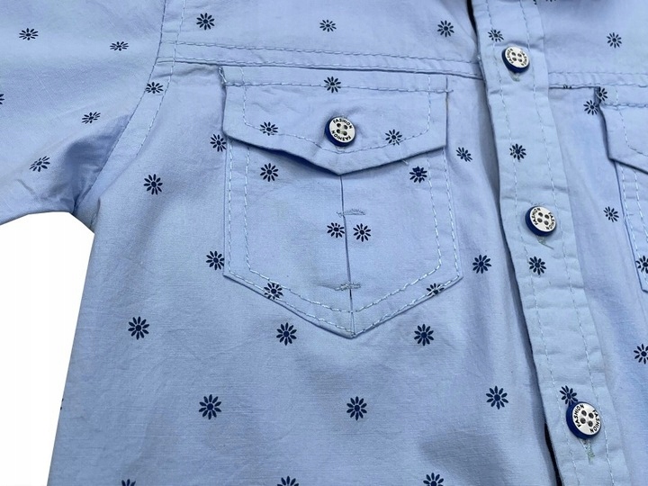 KOSZULA bawełniana KORDA r 14 - 140 BLUE + gratis Kolor niebieski