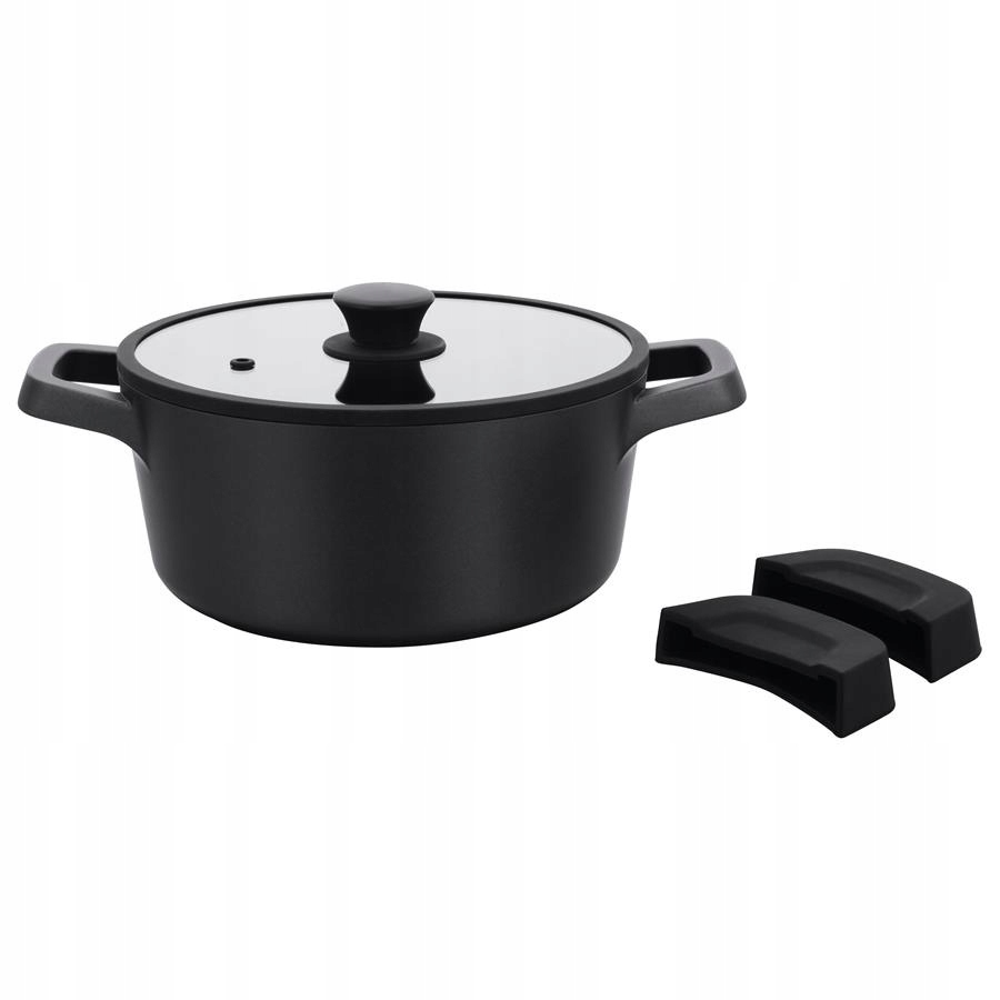 Hrnec Tradiční indukční Greblon Plyn s víkem Silikonové rukojeti 6,1L