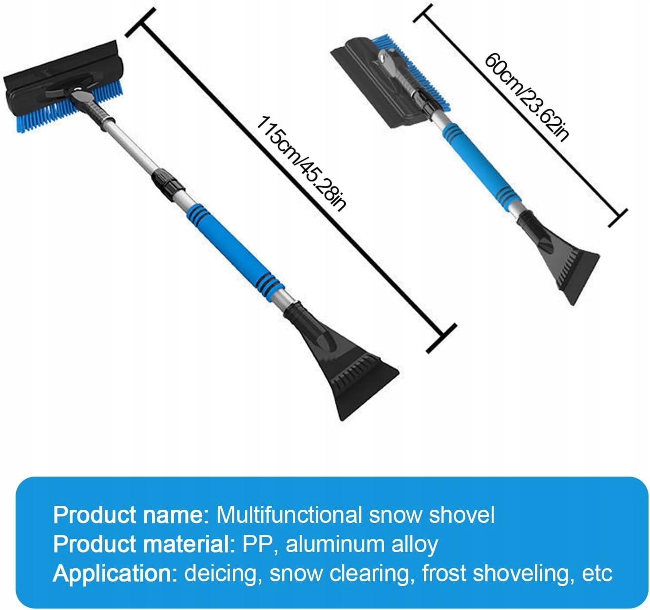 Skrobaczka do śniegu do samochodu, zdejmowane, teleskopowe narzędzie EAN (GTIN) 6974985901666
