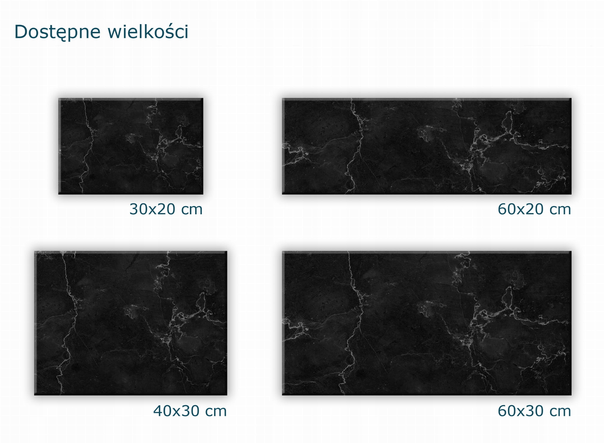 SZKLANA PODSTAWKA POD ZNICZE 60x20cm Marmur 377c Długość 60 cm