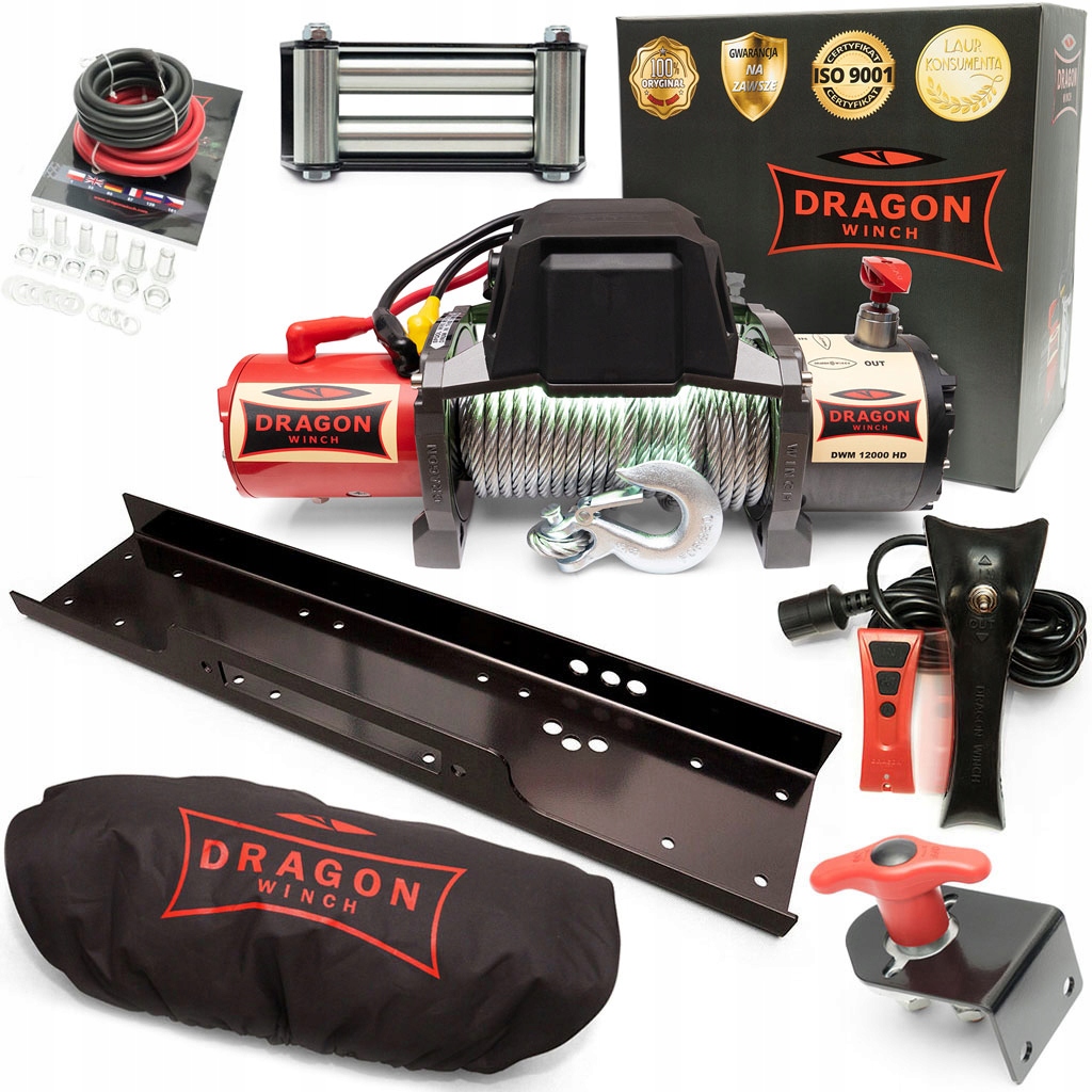 5,5T Vytahovač Dragon 24V Elektrický lanový Naviják automobilová odtahový vůz