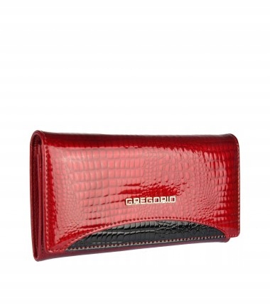 Velká dámská kožená peněženka Gregorio, červená