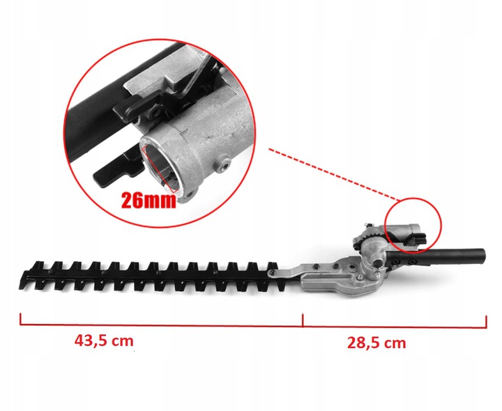 PRZYSTAWKA DO KOSY NOŻYCE DO ŻYWOPŁOTU 26 MM 7 f Marka Adeytos