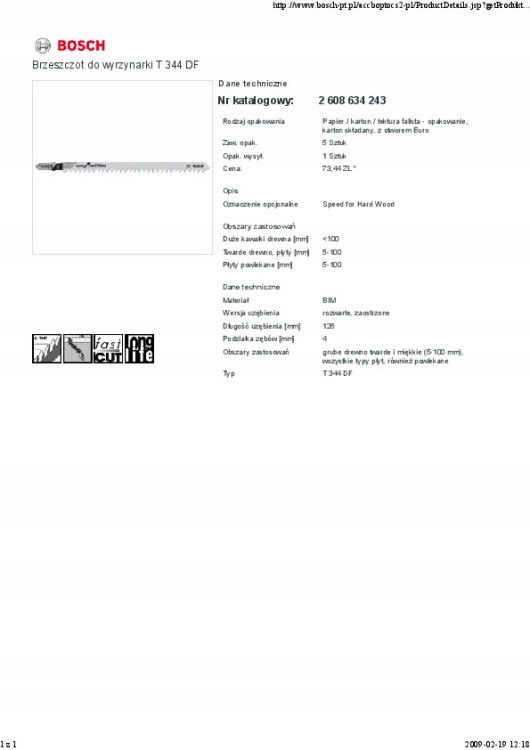 BRZESZCZOT DO WYRZYNARKI T344DF 5SZT.