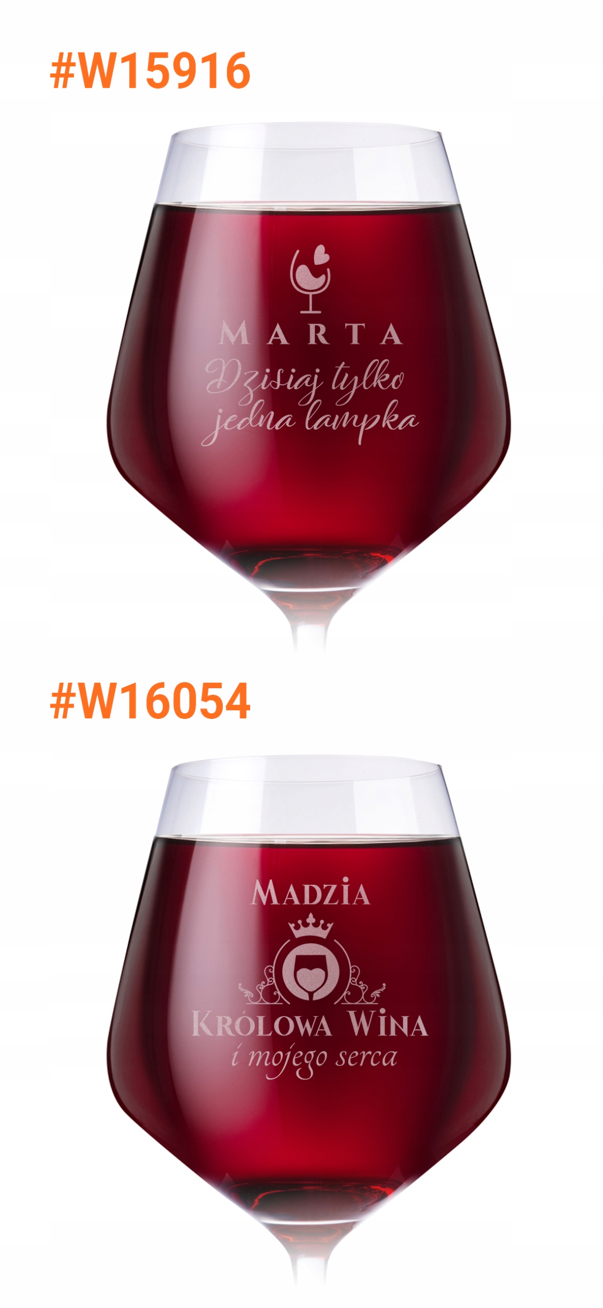 Mega Kieliszek do wina XXL 860 ml GRAWER dla niej Linia Splendour