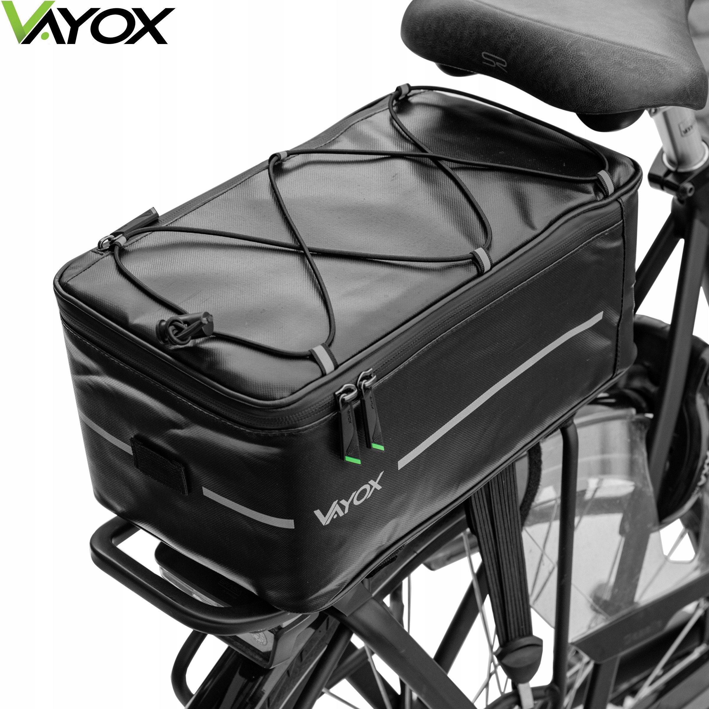 SAKWA ROWEROWA NA BAGAŻNIK MOCNA TORBA NA RZEP WODOODPORNA POKROWIEC VAYOX EAN (GTIN) 5905490802484