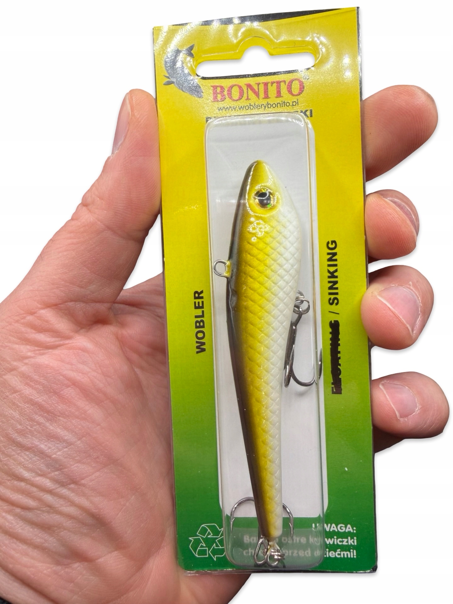 Wobler Bonito Hubal Na Bolenia Sandacza Gold Pearl Tonący 8cm/17g