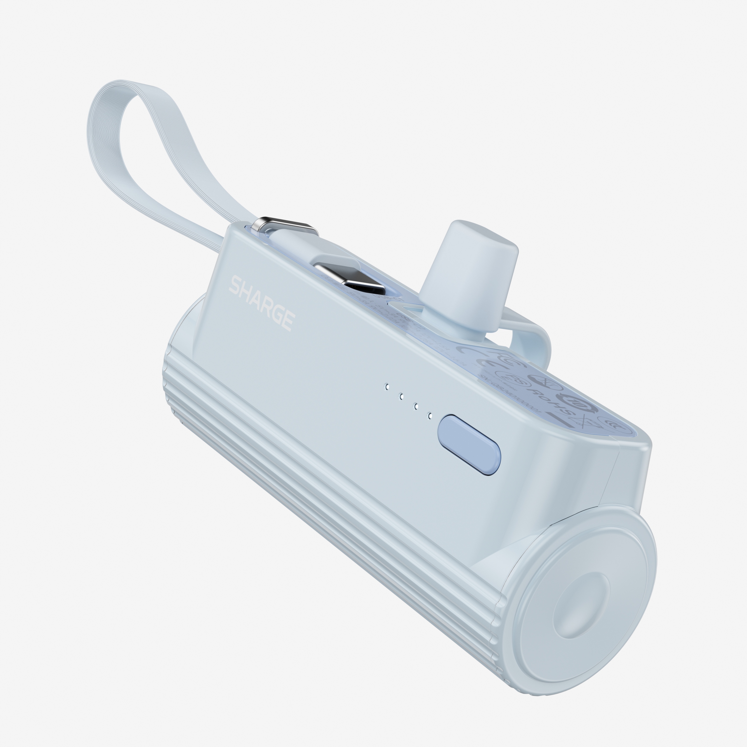 T1 Powerbank Sharge 5000 mAh Modrý Lightning Usb-c, Rychlé nabíjení