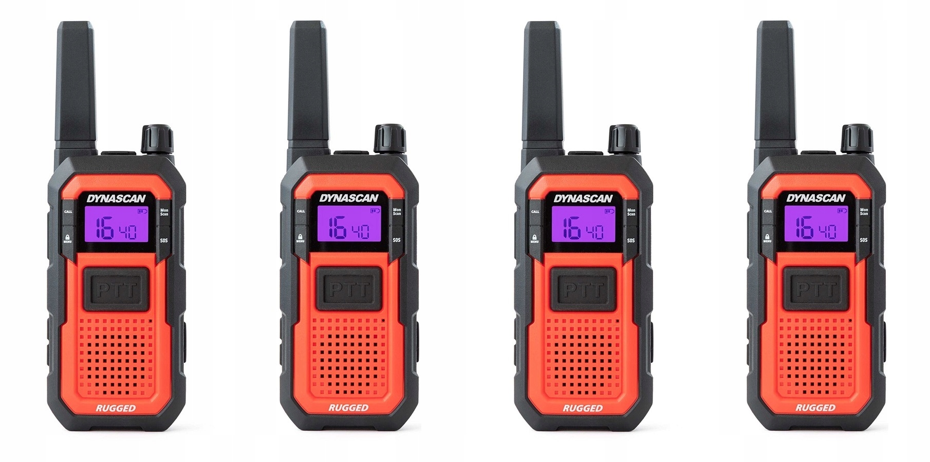 Dynascan Rugged 4 szt. wytrzymałe krótkofalówki Pmr na budowę IP67, Usb-c