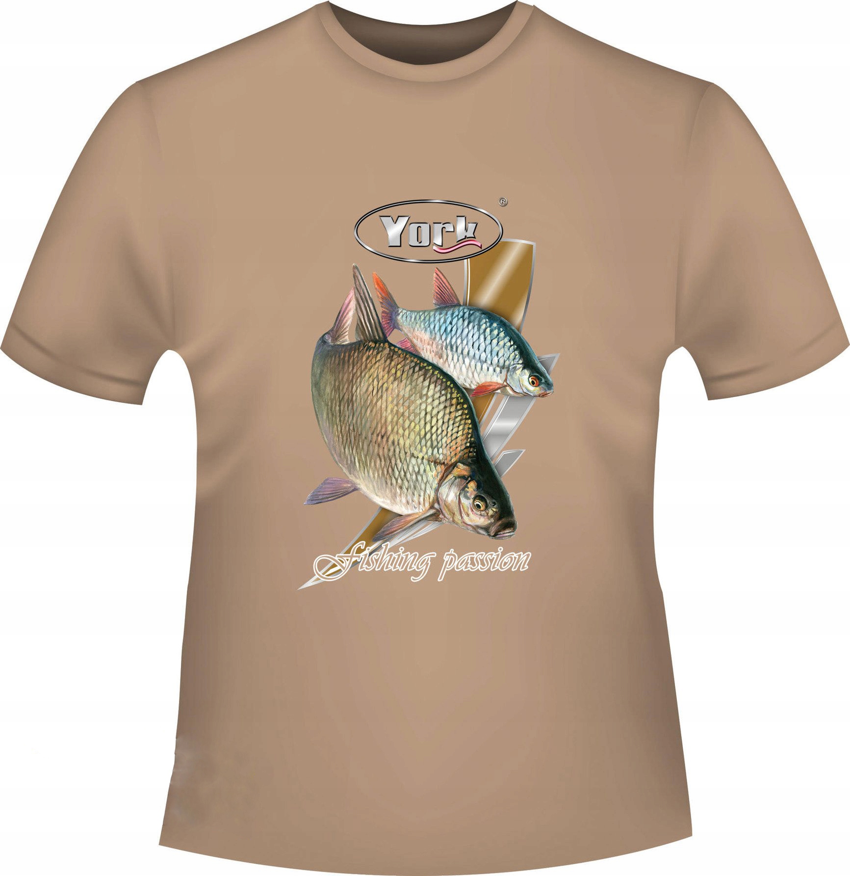 STYLOWA KOSZULKA T-SHIRT Z RYBĄ - BIAŁA RYBA-XL Stan opakowania oryginalne