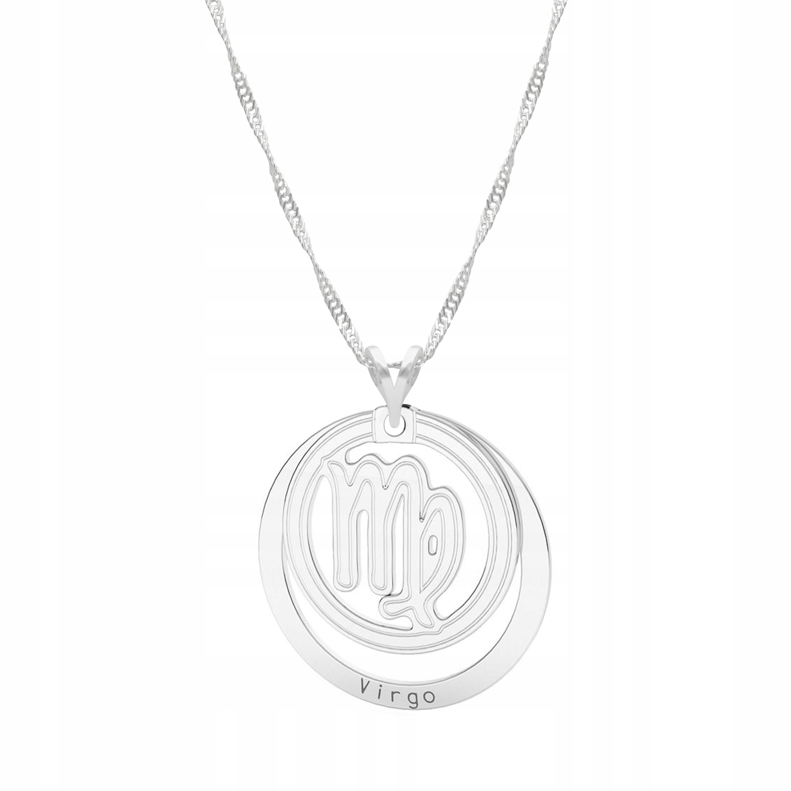 Stříbrný řetízek náhrdelník 925 Znamení zvěrokruhu Panna