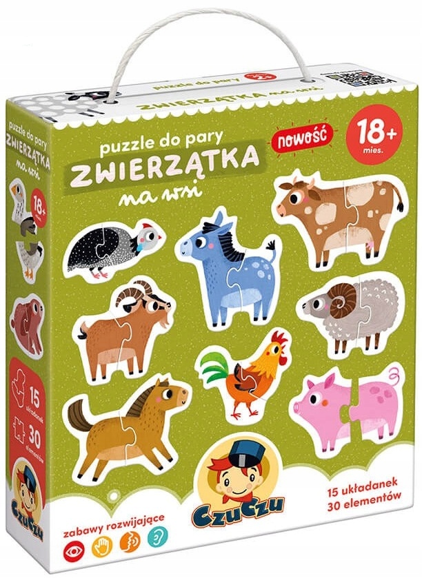 

CzuCzu Puzzle do pary zwierzątka na wsi 18m+