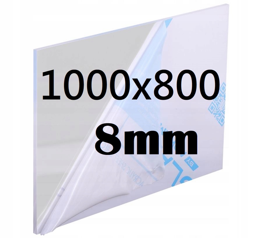 Plexi Plexi Plexi Plexa na míru 100 cm x 80 cm x 8 mm