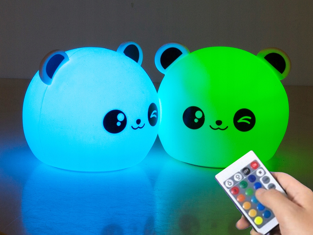 LAMPKA NOCNA DLA DZIECI PANDA RGB PILOT LED USB Marka Verk Group