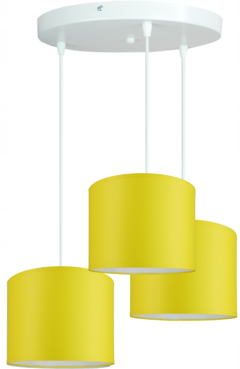 Závěsná stropní lampa lustr moderní stínidlo 20 cm sluneční žlutá Led